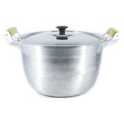 Caldeirão Alumínio Fundido Polido Alça de Madeira 22cm - 2