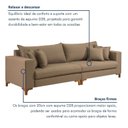 Ver imagem 5 de Sofá Living Bipartido 4 Lugares 280cm Almofadas Soltas Pés Madeira Maciça Madri