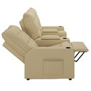 Ver imagem 6 de Poltrona do Papai Reclinável Mallie 3 Lugares Baú Usb Fh9 Veludo Bege - Mpozenato