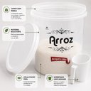 Ver imagem 3 de Pote Hermetico Porta Mantimento Grande com Copo Medidor Dispenser de Arroz 5,8L Organizador Lata Coz