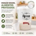 Ver imagem 1 de Pote Hermetico Porta Mantimento Grande com Copo Medidor Dispenser de Arroz 5,8L Organizador Lata Coz