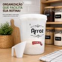 Ver imagem 2 de Pote Hermetico Porta Mantimento Grande com Copo Medidor Dispenser de Arroz 5,8L Organizador Lata Coz