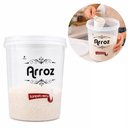 Ver imagem 6 de Pote Hermetico Porta Mantimento Grande com Copo Medidor Dispenser de Arroz 5,8L Organizador Lata Coz