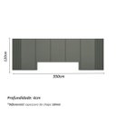 Ver imagem 2 de Cama King Cabeceira 2 Mesas C/ Gaveta e Nicho Mdf sob Medida Cor:cinza Sagrado