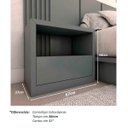 Ver imagem 7 de Cama King Cabeceira 2 Mesas C/ Gaveta e Nicho Mdf sob Medida Cor:cinza Sagrado