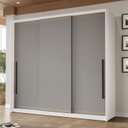 Ver imagem 1 de Guarda Roupa Casal 220cm com 3 Portas de Correr e 4 Gavetas 240837 Valência Politorno Móveis