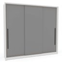Ver imagem 4 de Guarda Roupa Casal 220cm com 3 Portas de Correr e 4 Gavetas 240837 Valência Politorno Móveis