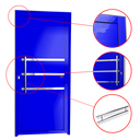 Ver imagem 2 de Porta Alumínio Lambril c/Friso c/Puxador e.Azul 90 Brimak