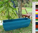 Ver imagem 6 de Kit 3 Vaso Planta 100x30 Jardineira Floreira Polietileno BGPLASTICOS AZUL TURQUESA 018