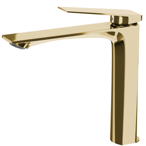 Torneira Banheiro Dourada Baixa Atenas 100% Metal Premium Quente e Frio
