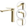 Torneira Banheiro Dourada Baixa Atenas 100% Metal Premium Quente e Frio - 1
