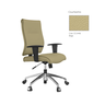 Cadeira de Escritório Giratória Base Alumínio Diretor Infinity Star Martiflex Bege - 3