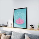 Ver imagem 2 de Quadro Decorativo Moldura Preta 30x40cm Flor de Lotus