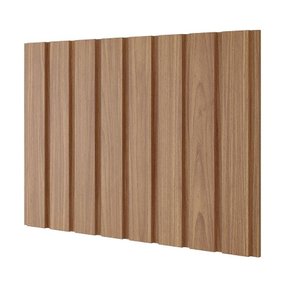 Placa de Painel Ripado para Armário de Cozinha 80cm Cozinha Mgm Móveis Freijó
