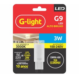 Lâmpada Led Halopin 3w Bivolt G9 Branco Quente/amarela 3000k - 1
