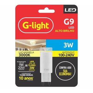 Lâmpada Led Halopin 3w Bivolt G9 Branco Quente/amarela 3000k