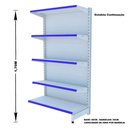 Ver imagem 2 de Gondola Parede 170 Amapa Flex Kit 4 Metros 1 Canto Branco PE - Amapá