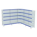 Ver imagem 1 de Gondola Parede 170 Amapa Flex Kit 4 Metros 1 Canto Branco PE - Amapá