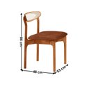 Ver imagem 4 de Conjunto Mesa de Jantar Tampo 240cm Barril Laminado Ello e 8 Cadeiras Mônaco Premium Marrom/Cinamomo