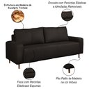 Ver imagem 3 de Sofá Decorativo Sala de Estar Metropole 3 Lugares 220cm Couro Capuccino - Mozzelar