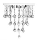 Ver imagem 3 de Lustre Com 50Cm de Altura, Para Escritório/Recepção, Com Base 30x30 Espelhada, Esferas k9 30mm Legít