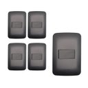 Ver imagem 1 de Kit 5 Interruptor 4x2 Placa Preto Black Fosco Canoa Romazi:simples
