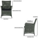 Ver imagem 3 de Jogo Sofá 2 Poltronas e Mesa Igapó Preta E12 Trama Original Verde