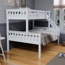 Ver imagem 2 de Beliche Bunk Bed Casal Madeira Macica com Escada Fixa Branco Housin. CS21-01C