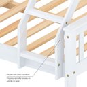 Ver imagem 6 de Beliche Bunk Bed Casal Madeira Macica com Escada Fixa Branco Housin. CS21-01C