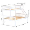 Ver imagem 4 de Beliche Bunk Bed Casal Madeira Macica com Escada Fixa Branco Housin. CS21-01C
