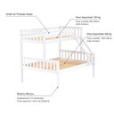 Ver imagem 5 de Beliche Bunk Bed Casal Madeira Macica com Escada Fixa Branco Housin. CS21-01C