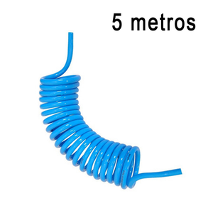 Mangueira Espiral Pneumatica Pu 8mm 10 Bar - 5 Metros