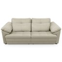 Ver imagem 6 de Sofá Retrátil para Sala de Estar 3 Lugares 215cm Riza S03 Couro Bege Pérola - Lyam Decor