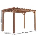 Ver imagem 2 de Pergolado de Madeira Maciça Rústico 3,00m x 2,20m | Madebal - Natural