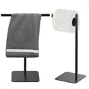 Ver imagem 5 de Porta Papel Higiênico de Chão Preto e Toalha Lavabo Nice