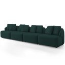 Ver imagem 6 de Sofá 4 Lugares para Sala de Estar Living 308cm Arlo F04 Veludo Verde - Lyam Decor