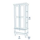 Ver mais imagens de Cristaleira com 2 Portas e Laterais em Vidro 1 Gaveta Pés Luiz Xv 5113 Genebra - Pinhão