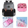 Kit Mochila Bolsa Maternidade e Higiene Bebê Neném 13 Itens:cinza+rosa - 2