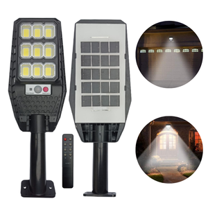 Luminária Lâmpada Energia Solar Externa 100W Com Controle E Sensor De Presença A Prova De Água IP65