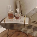 Ver imagem 2 de Bandeja Decorativa 25x50cm Borda Infinita Branca Com Alça Cobre