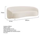 Ver imagem 5 de Kit Sofá 3 Lugares 200cm e Poltrona Orgânica Luxo Recepção Amore Bouclé Cor Bege