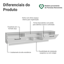 Ver imagem 5 de Rack Suspenso para TV até 80 Polegadas 218 cm 2 Portas Branco Agata Madesa