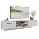 Ver imagem 3 de Rack Suspenso para TV até 80 Polegadas 218 cm 2 Portas Branco Agata Madesa