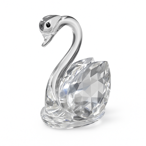 Enfeite Decorativo Ornamento Estatueta Cisne de Vidro 5,5cm Cristal Decoração de Mesa