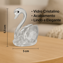 Ver imagem 2 de Enfeite Decorativo Ornamento Estatueta Cisne de Vidro 5,5cm Cristal Decoração de Mesa