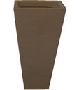 Ver imagem 6 de Kit 2 Vaso Planta 60x30 Trapézio Parede Polietileno BGPLASTICOS MARROM CAFE 003