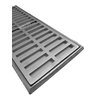 Grelha Pluvial 20x50 T com Suporte - Aluminio Fundido Escovado - Ficone Reis - 1