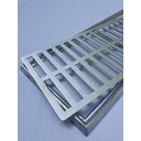 Ver imagem 2 de Grelha Pluvial 20x50 T com Suporte - Aluminio Fundido Escovado - Ficone Reis