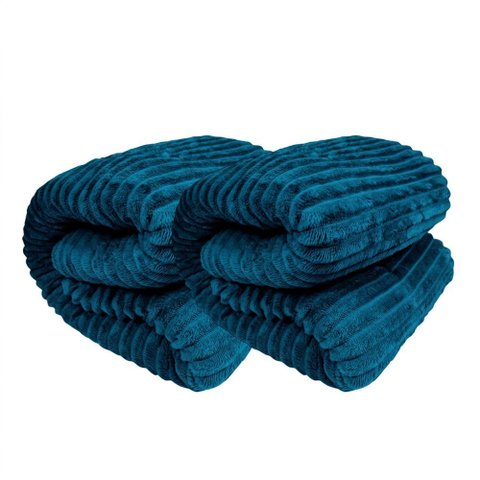 Manta Cobertor Casal Corttex Luster Canelada 180x220cm Microfibra Antialérgico Super Macio Premium