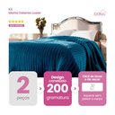 Ver imagem 3 de Manta Cobertor Casal Corttex Luster Canelada 180x220cm Microfibra Antialérgico Super Macio Premium